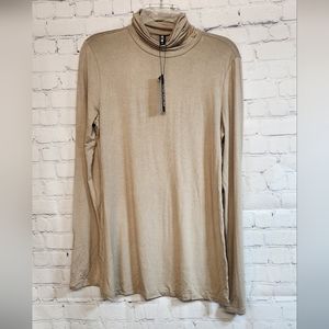 Lock & Love/ Tan Turtleneck Top